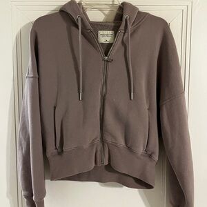 Abercrombie & Fitch Brown Hoodie Jacket